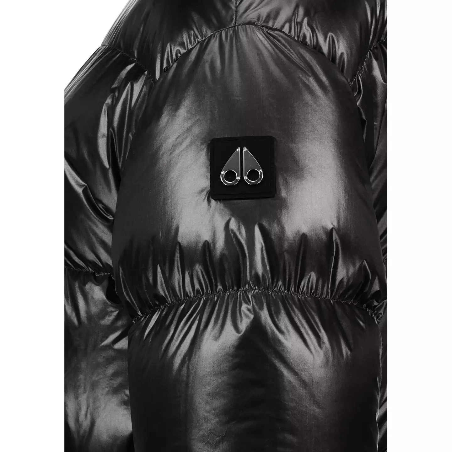 Moose Knuckles Long-sleeved Down Jacket In Black