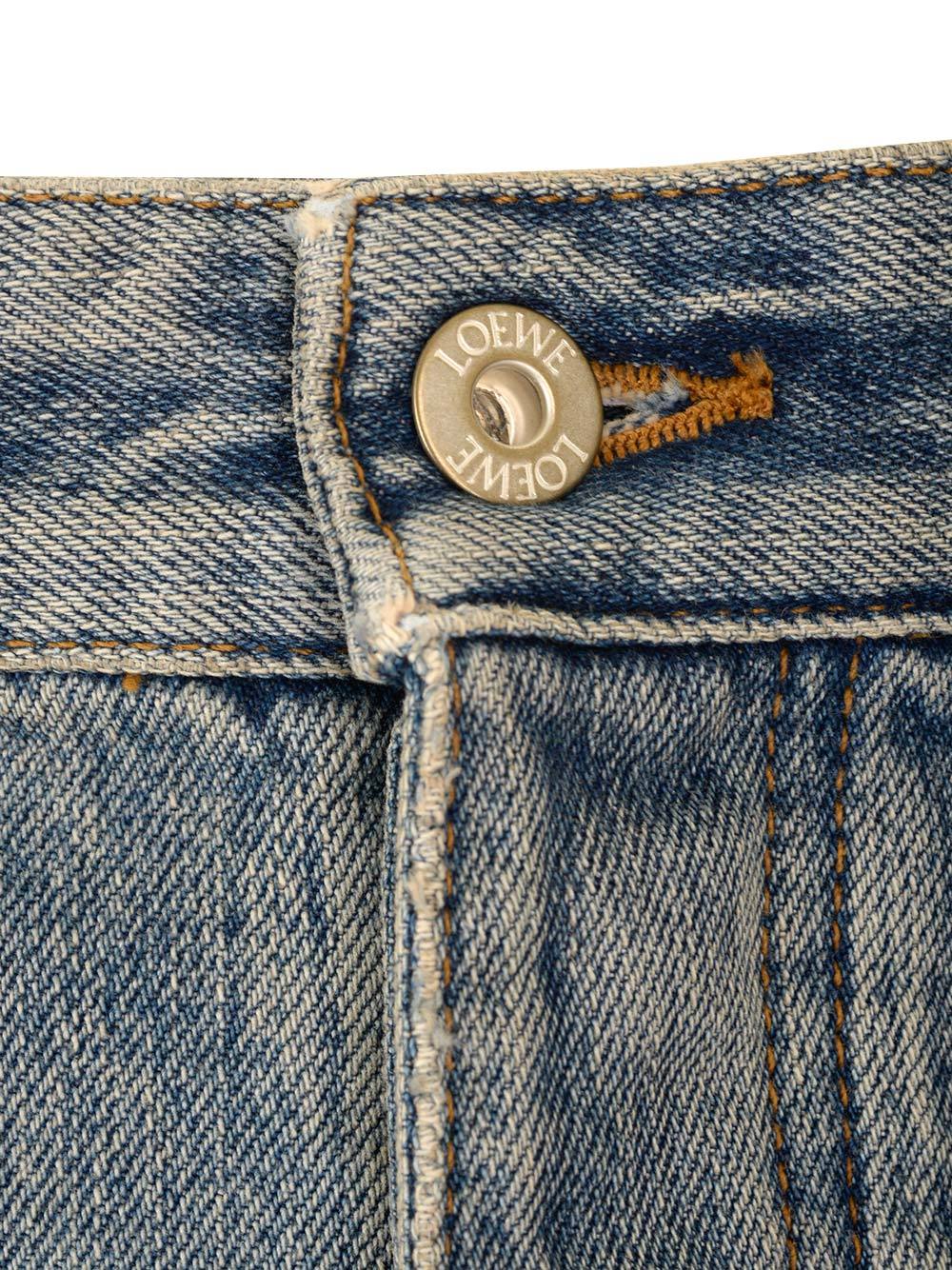 Loewe Mid-rise Wide-leg Jeans In Blue