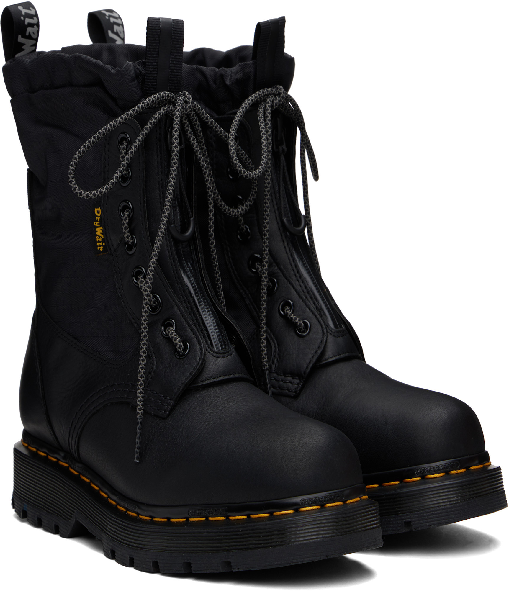 Dr. Martens' Laced Boots In Black