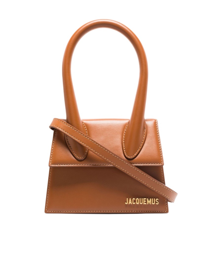 Jacquemus Logo Strap Satchel In Brown