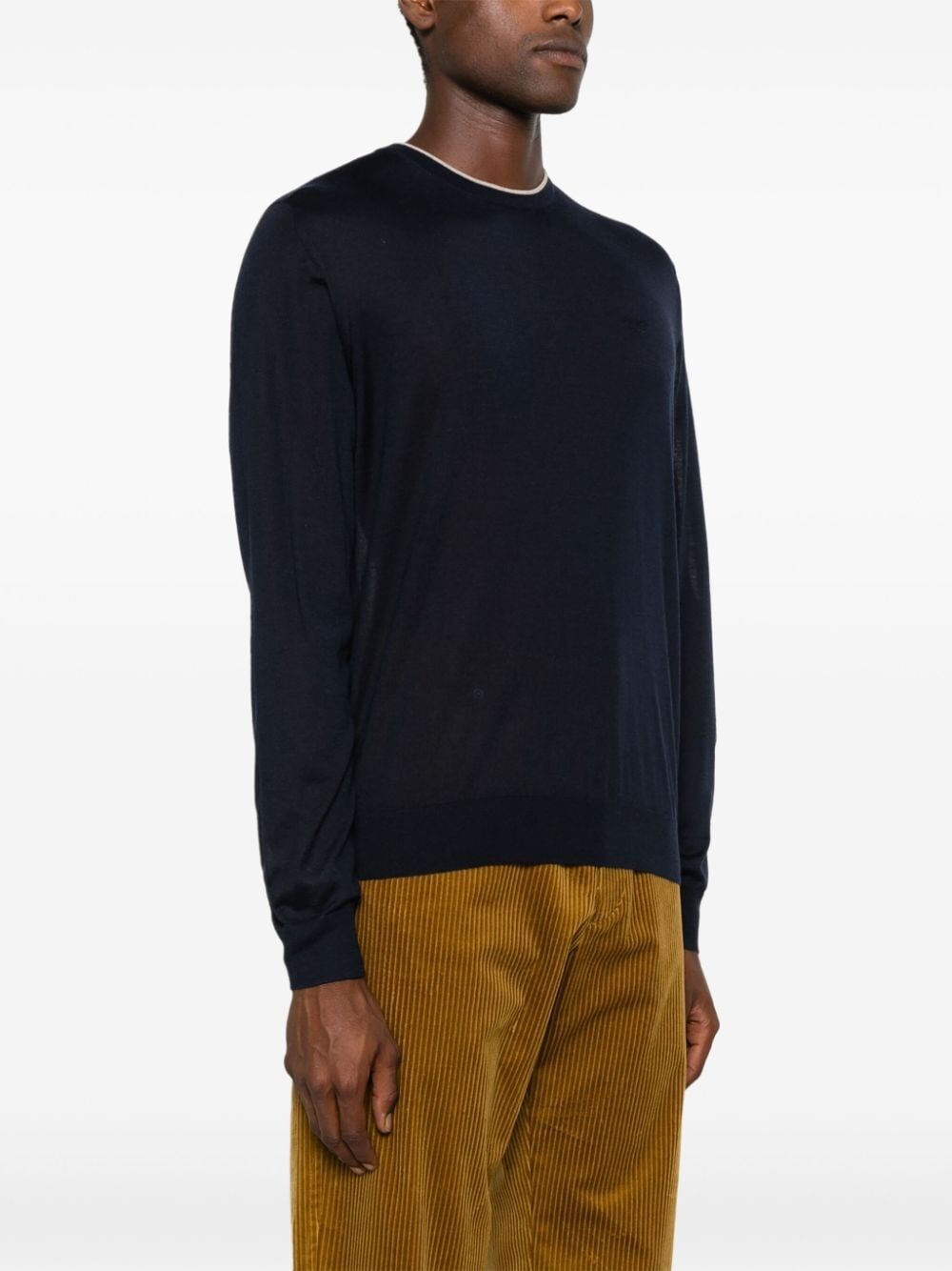 Prada Long-sleeved Sweater In Blue