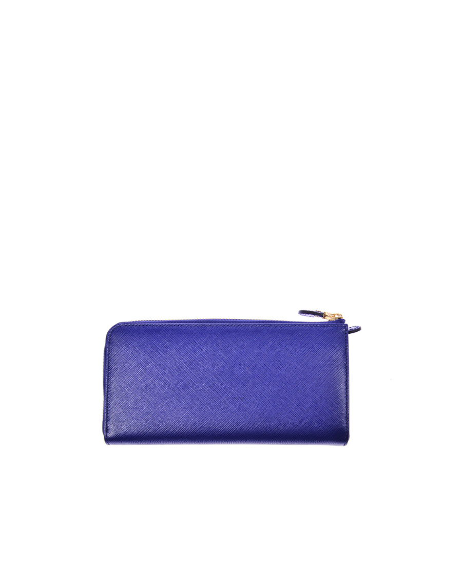 Ferragamo Bow Details Logo Wallet In Blue