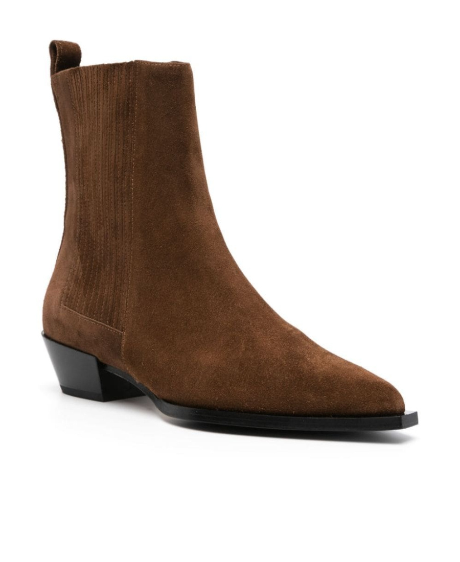 Aeyde 40mm Belinda Suede Ankle Boots In Brown