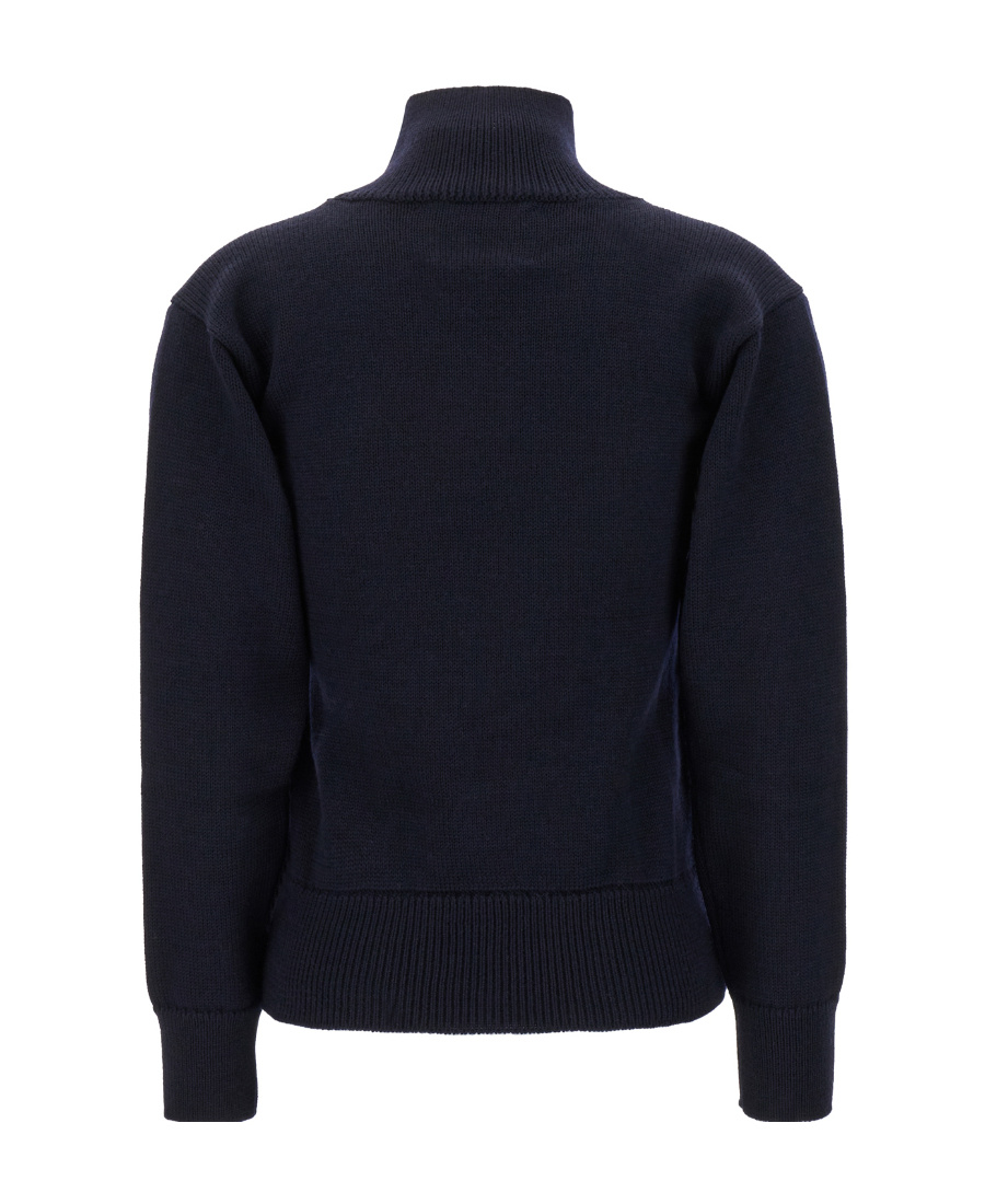 Jil Sander Sweater Wool Contrasting Patch In Black