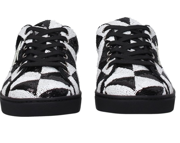 Dolce & Gabbana Black Lace-up Casual Sneakers In Black