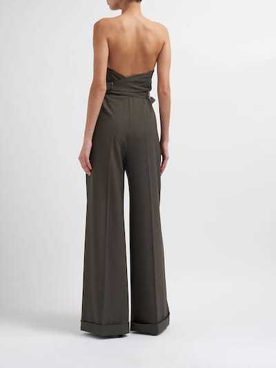 Max Mara Agguati Wool Gabardine Jumpsuit