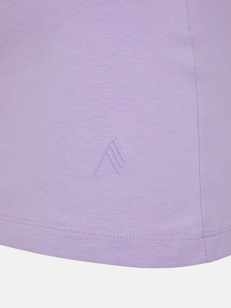 Attico Jewel Cut-out Cotton T-shirt In Purple
