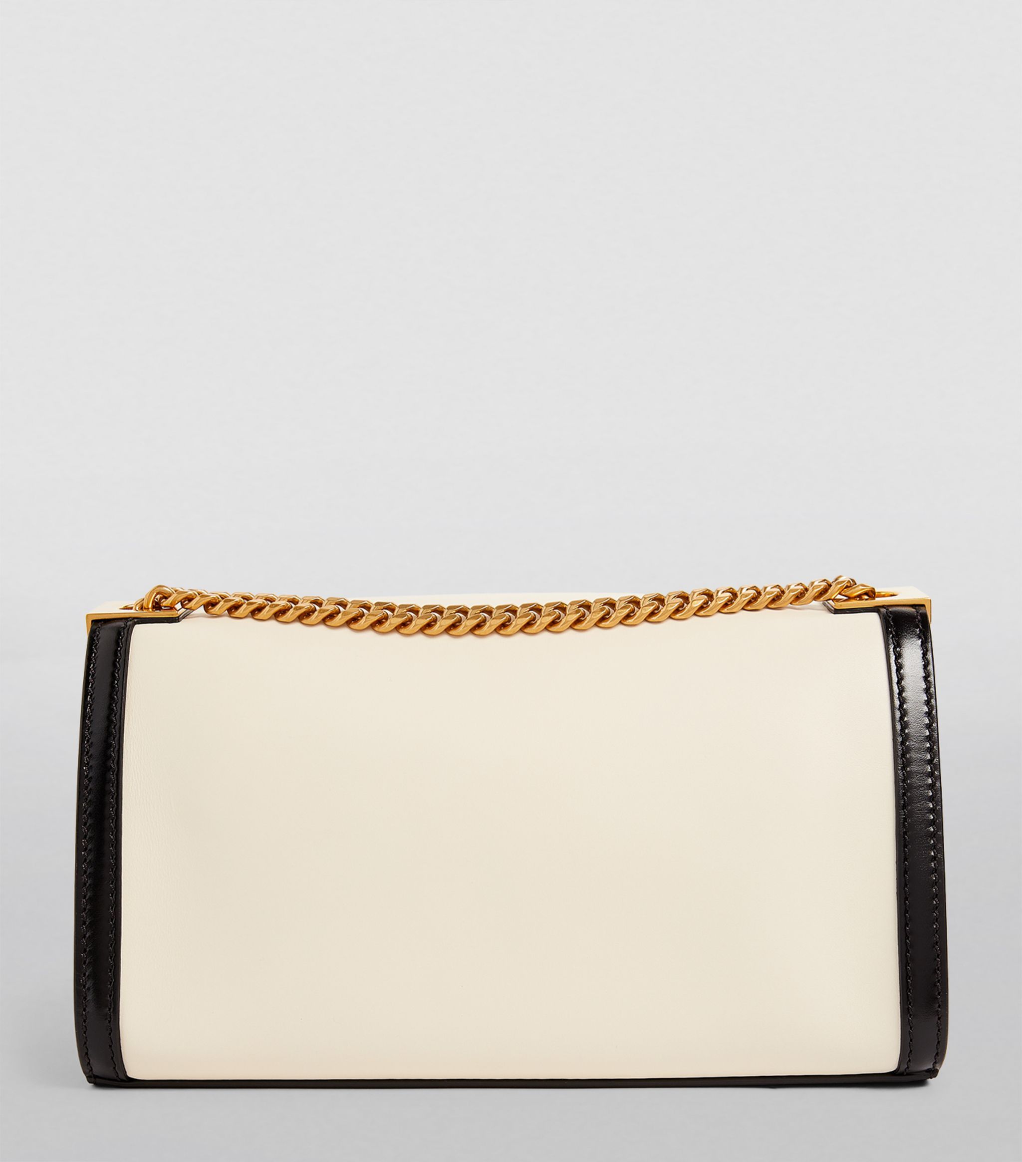 BALMAIN MEDIUM-SIZED BLACK AND WHITE LEATHER 1945 HERITAGE BAG