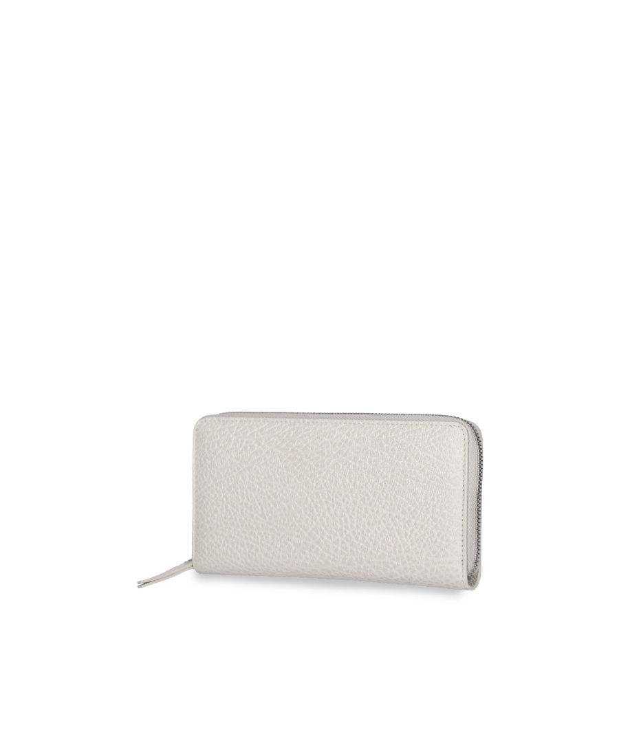 Maison Margiela Four-stitch Logo Zip-up Wallet In White