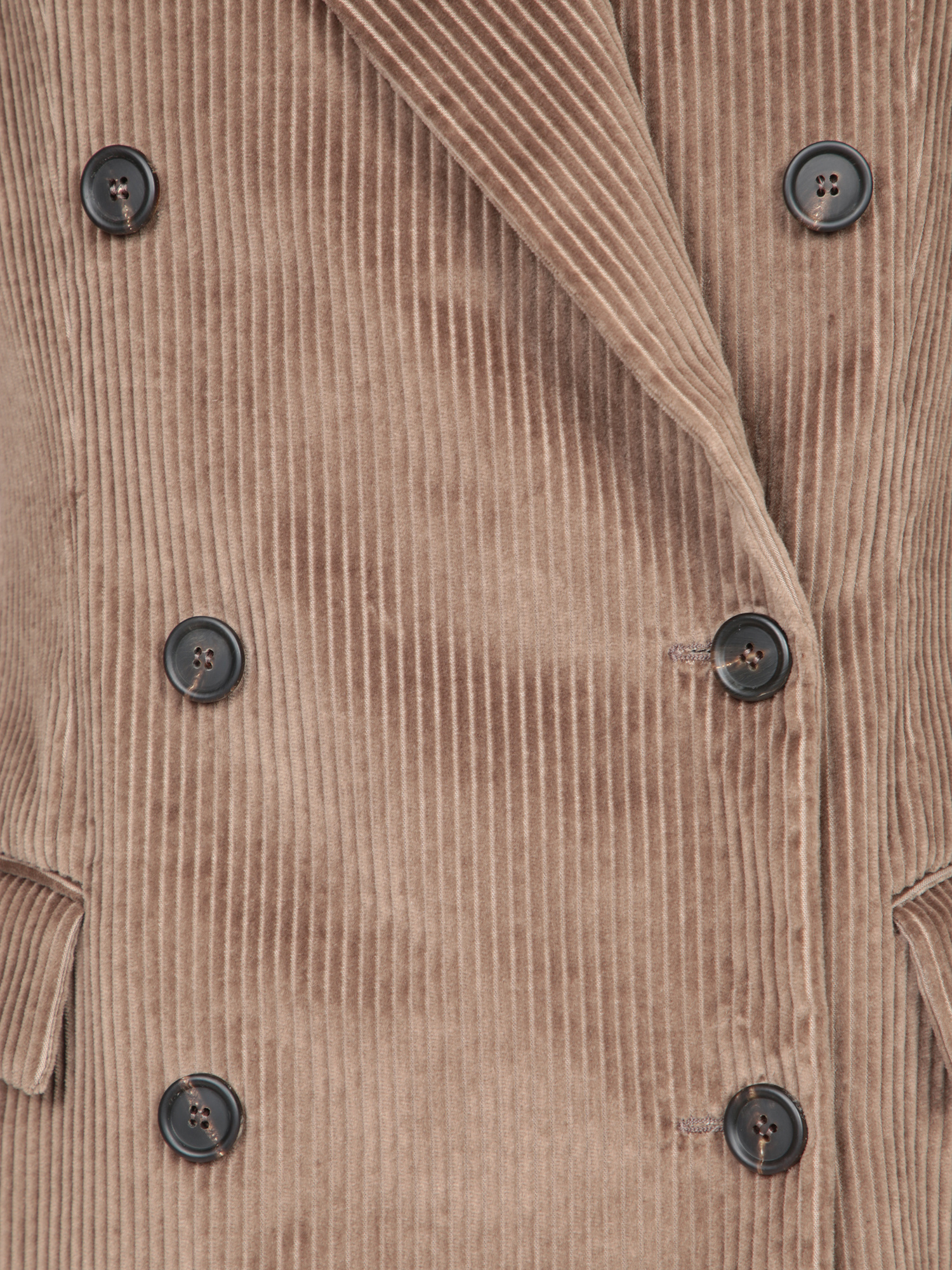 Brunello Cucinelli Corduroy Double-breasted Jacket In Brown