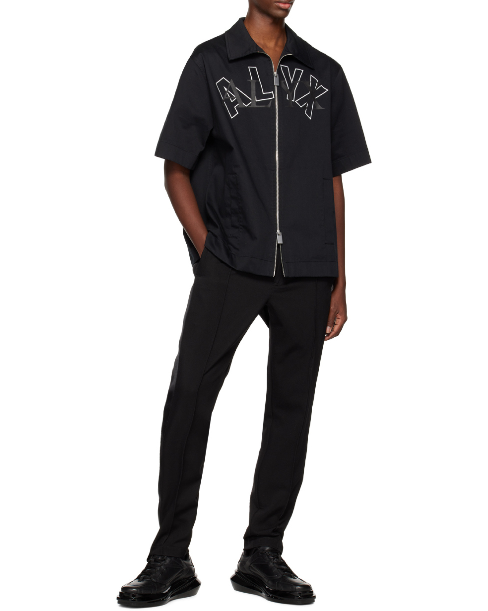 Alyx Square-toe Lace-up Sneakers In Black