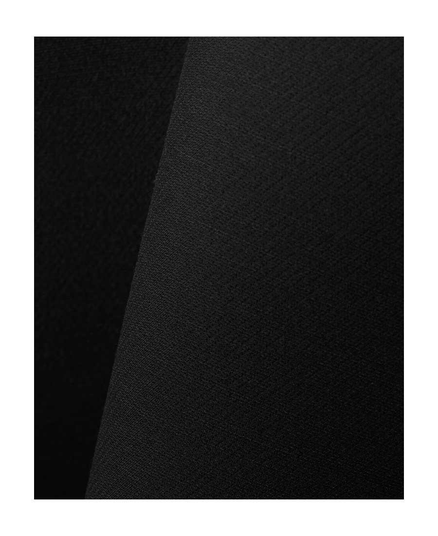 The Row Logo Long-sleeved Wool Silk Blend Dress In Black
