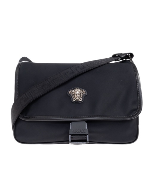 Versace Flap Shoulder Bag In Black