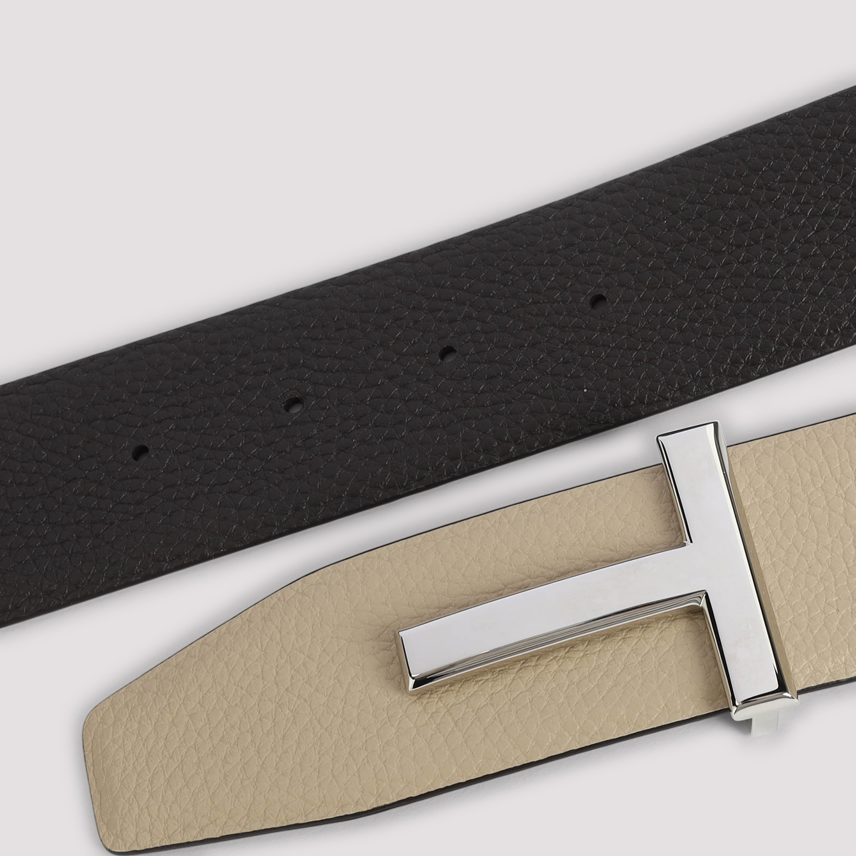 Tom Ford T-logo Leather Belt In Nude
