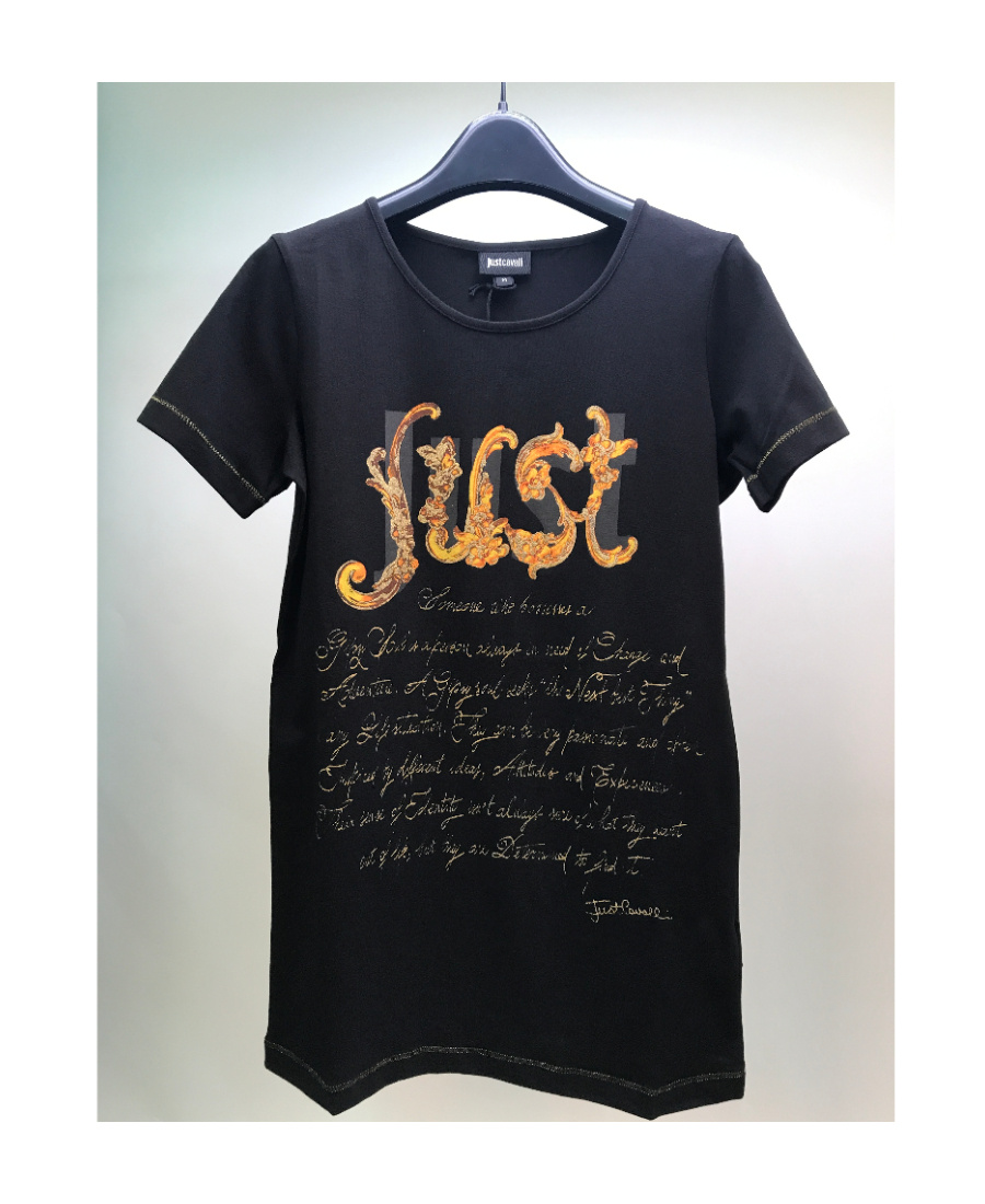 JUST CAVALLI T-SHIRT WITH ROUND NECK AND SHORT SLEEVES
