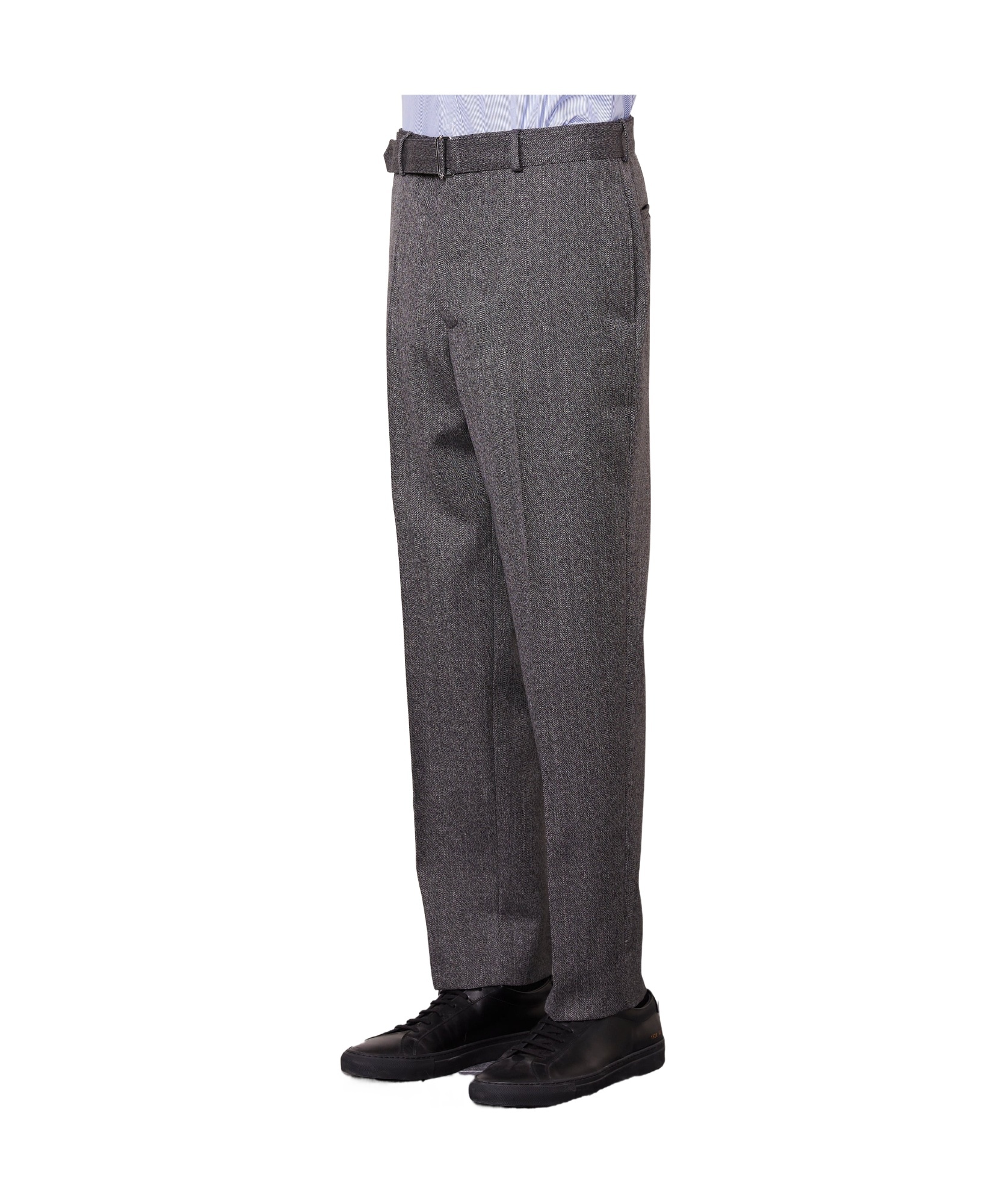 Shop Officine Generale Virgin Wool Trousers In Black