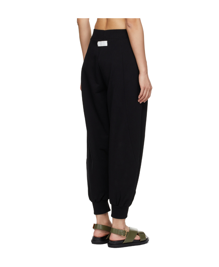 Stella Mccartney Black 3d Metallic Shiny Logo Lounge Pants In Black