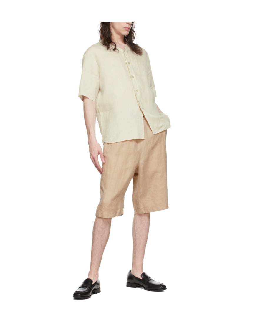Giorgio Armani Logo Shorts In Nude
