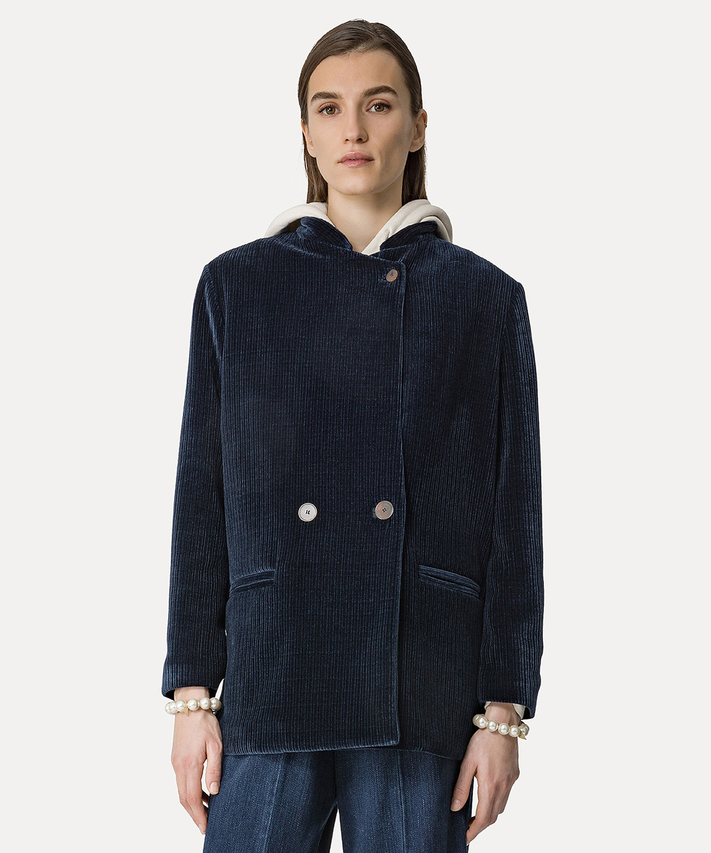 Shop Forte Forte Long-sleeved Casual Jacket In Black
