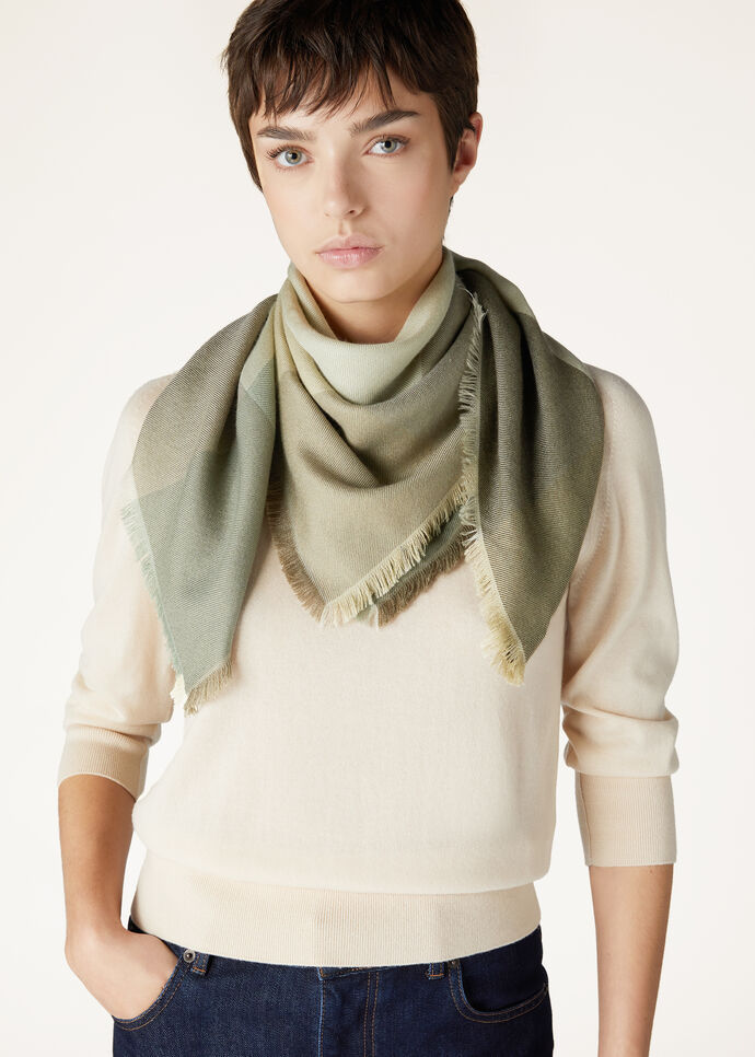 Loro Piana Skew Scarf In Gray