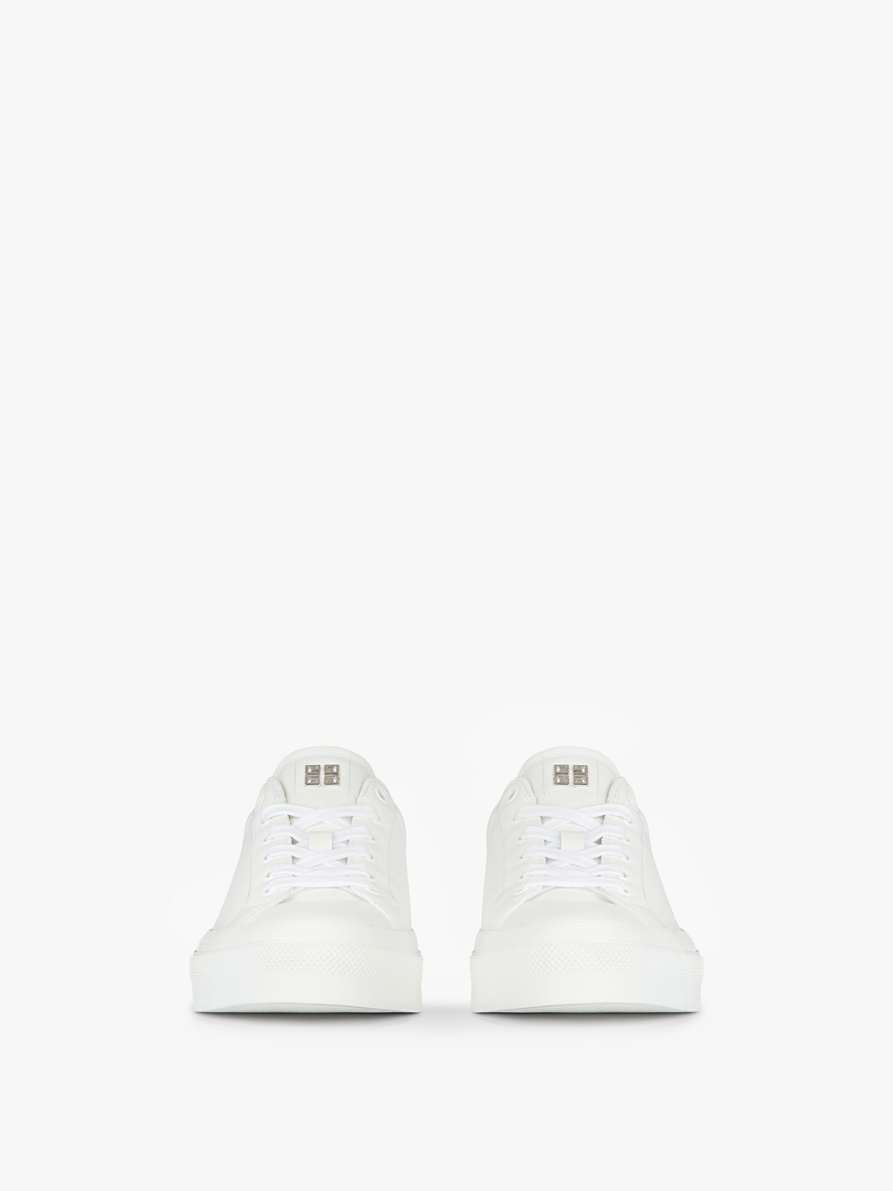 Givenchy City Sport Leather Sneakers In White