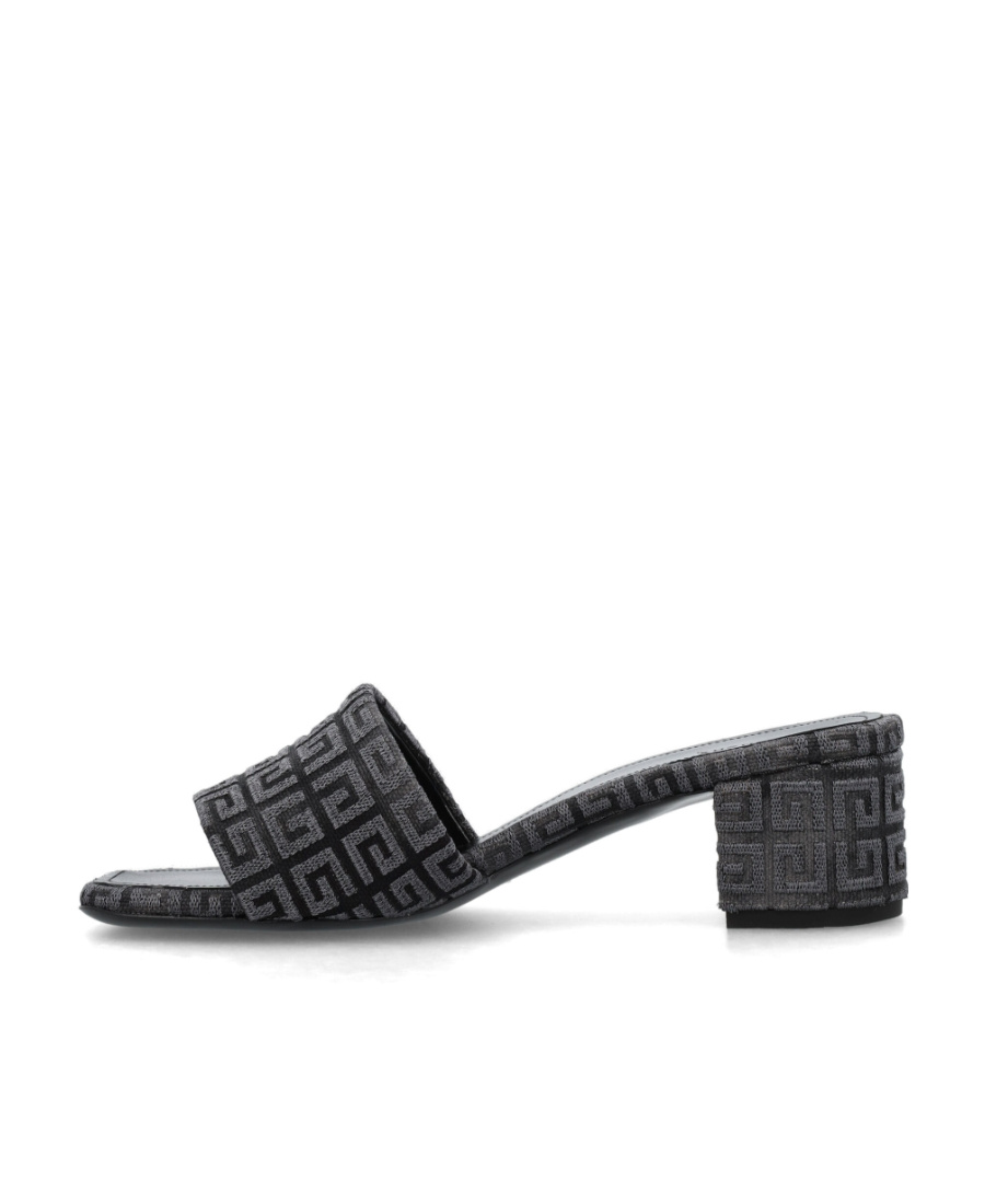 Givenchy 55mm 4g-jacquard Leather Mules In Black