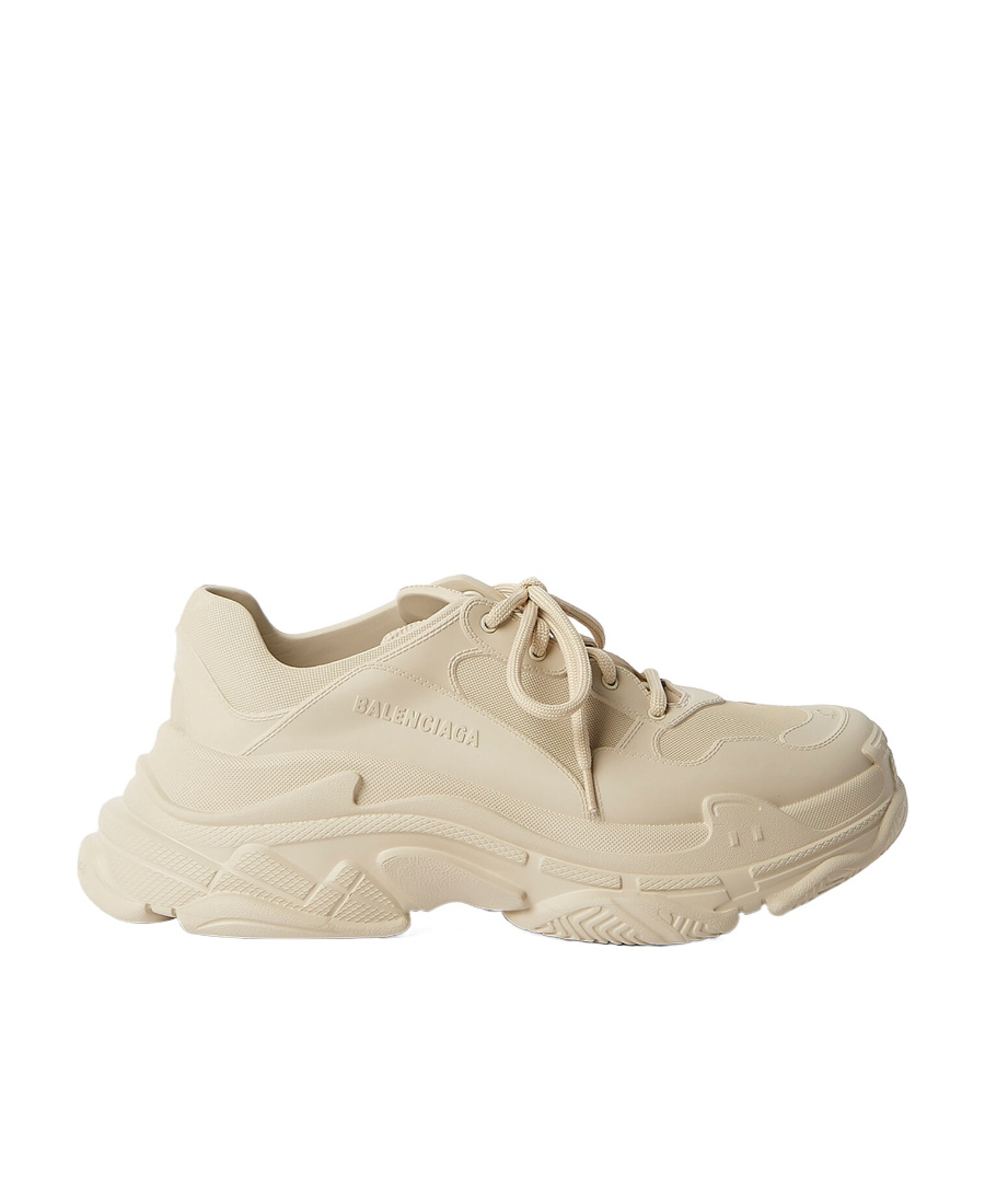 Balenciaga Triple S Mold Lace-up Sneakers In Nude
