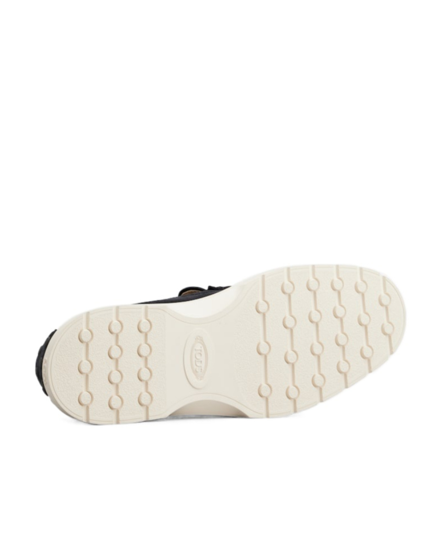 Tod's Logo-debossed Suede Loafers In Black
