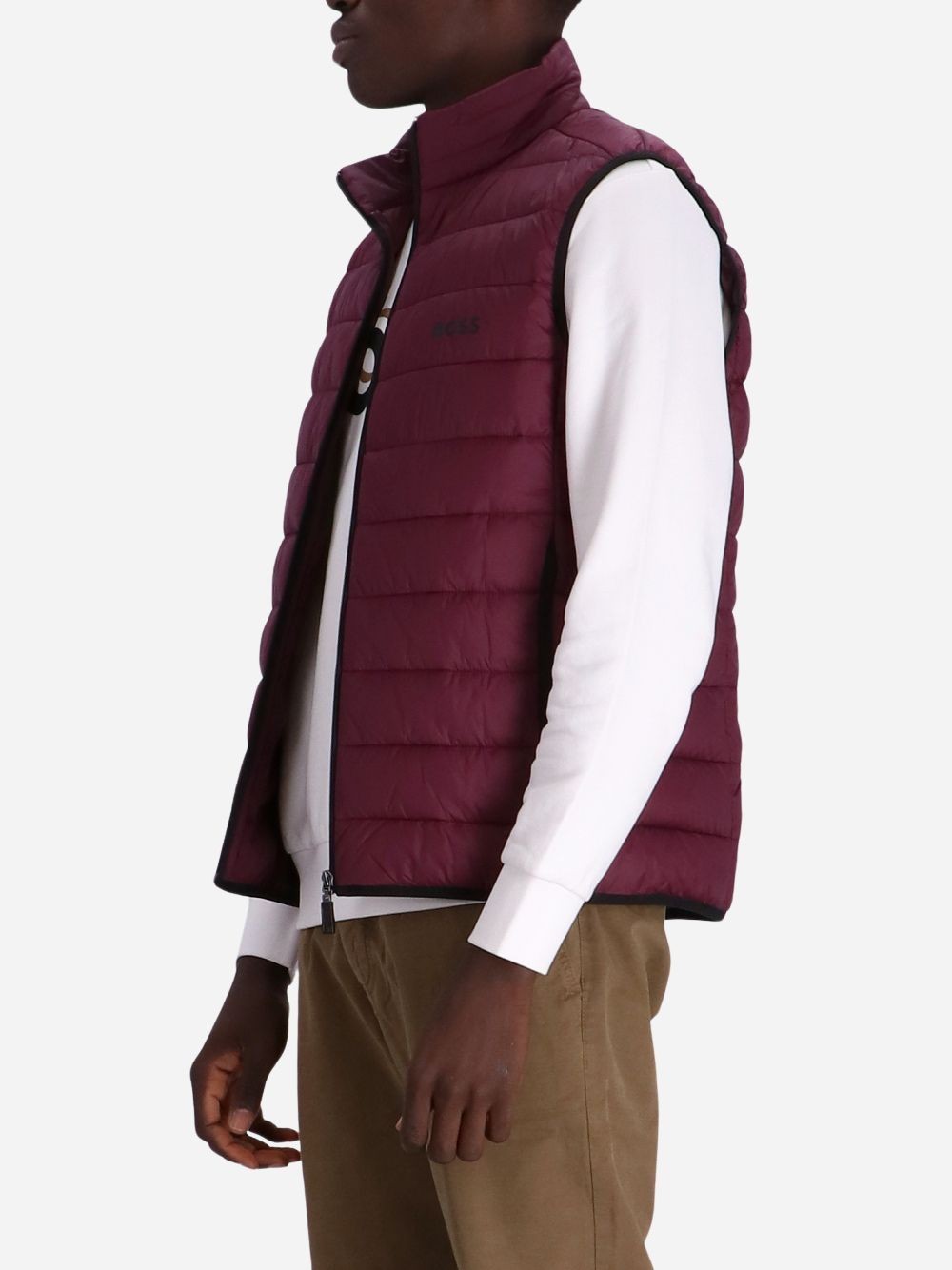 Shop Hugo Boss Thor Padded Gilet In Red