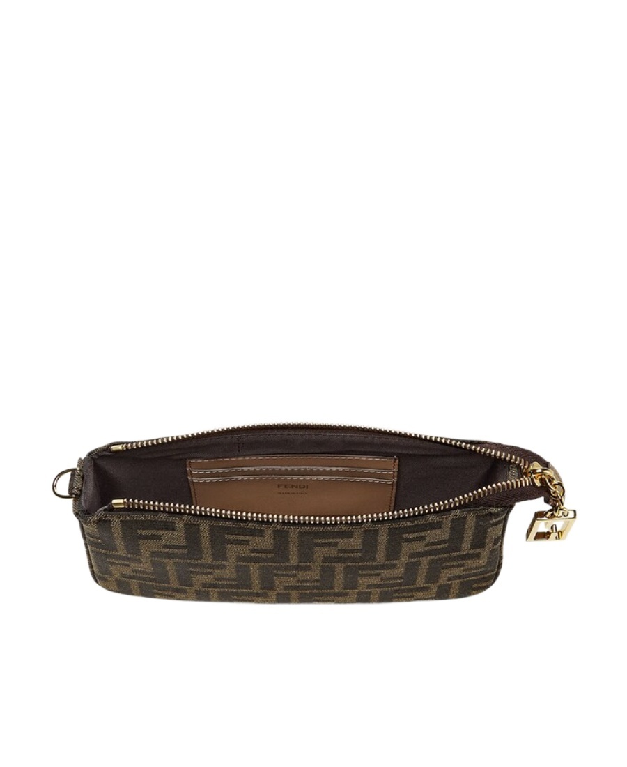 Fendi Shoulder Bags With Chain Strap And Gold-tone Hardware In Black