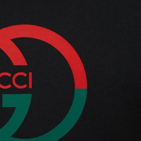 Gucci Interlocking G Hooded Sweatshirt In Black
