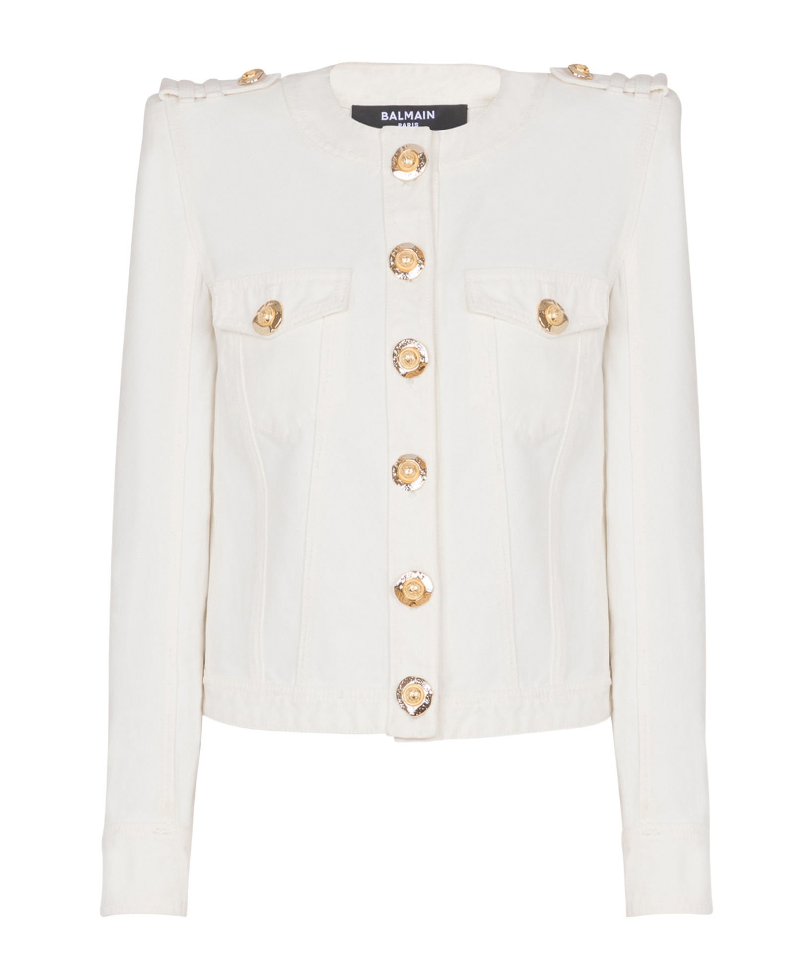 Balmain Cotton Cropped Jacket