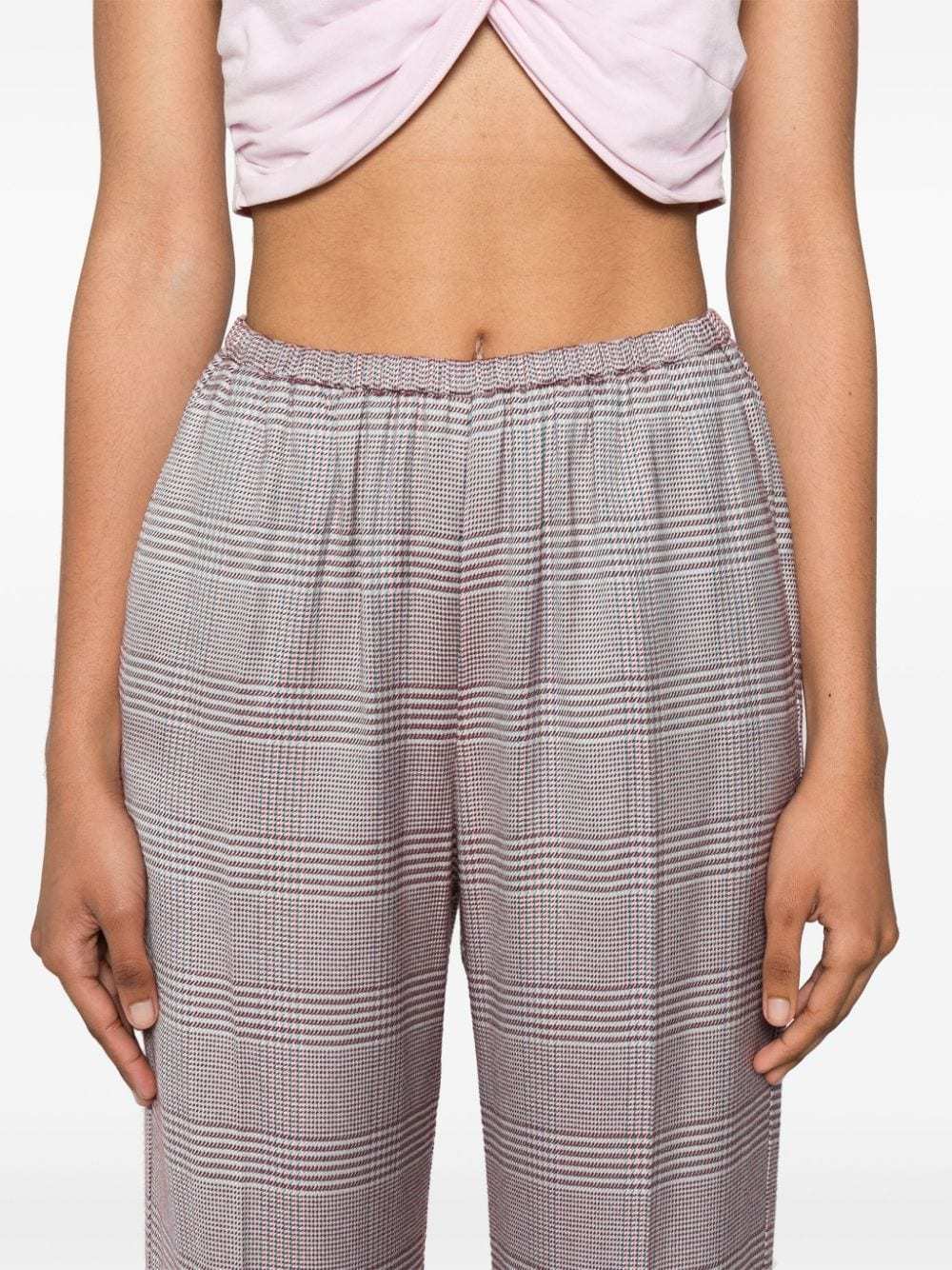 FORTE FORTE PLAID-CHECK FLARED TROUSERS