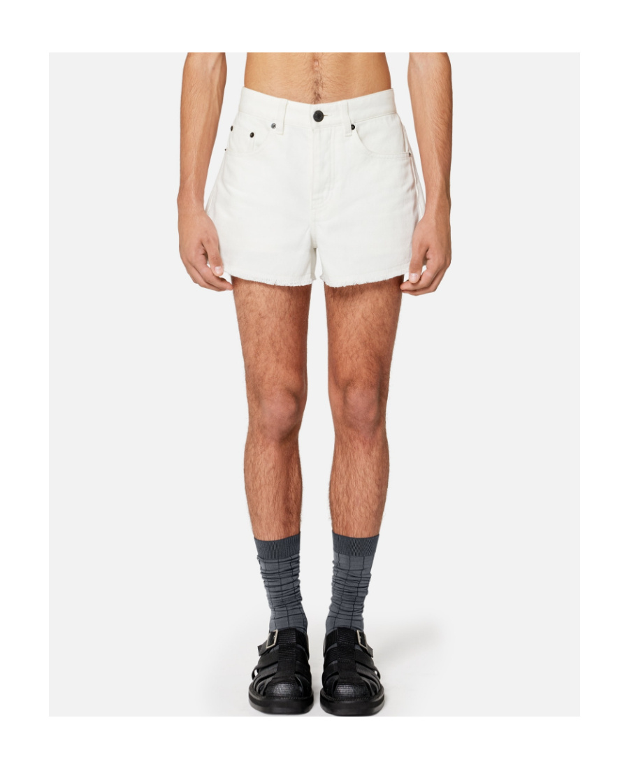 AMI ALEXANDRE MATTIUSSI STRAIGHT-LEG DENIM SHORTS