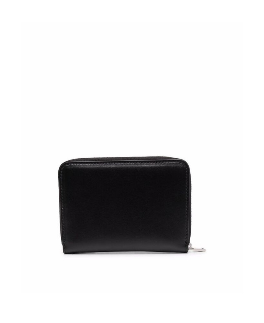 Jil Sander Zip-around Leather Wallet In Black