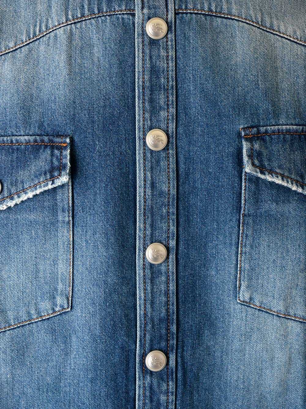 Burberry Light Blue Solid Shirt In Blue