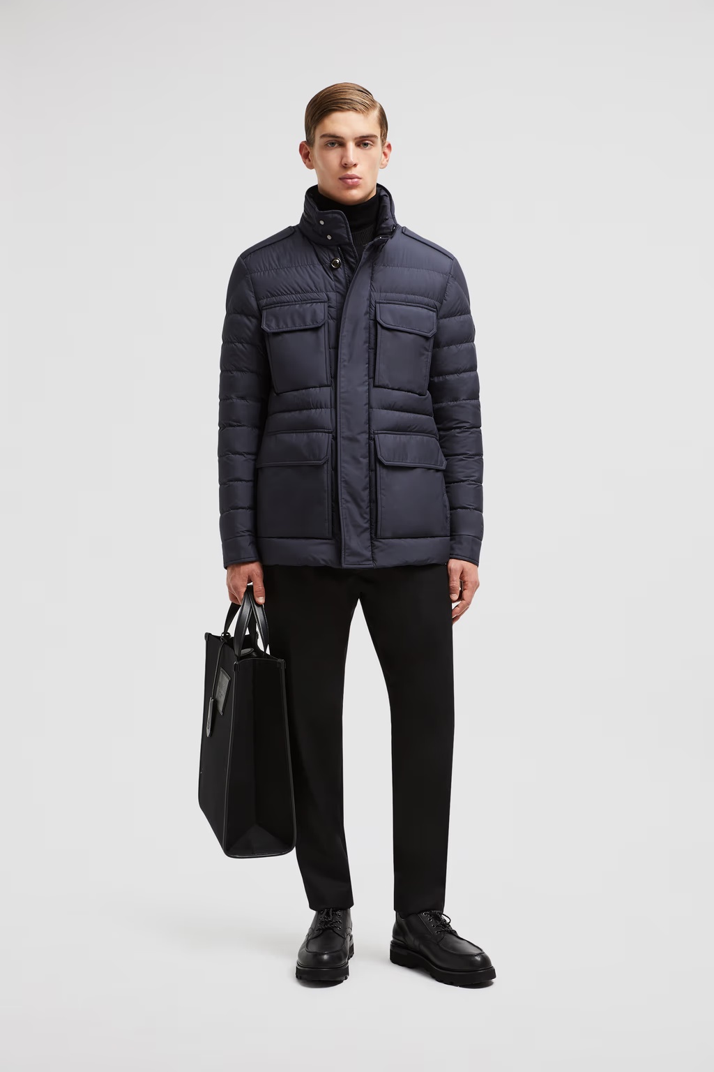 Moncler Munt Hooded Zip-up Down Jacket In Blue