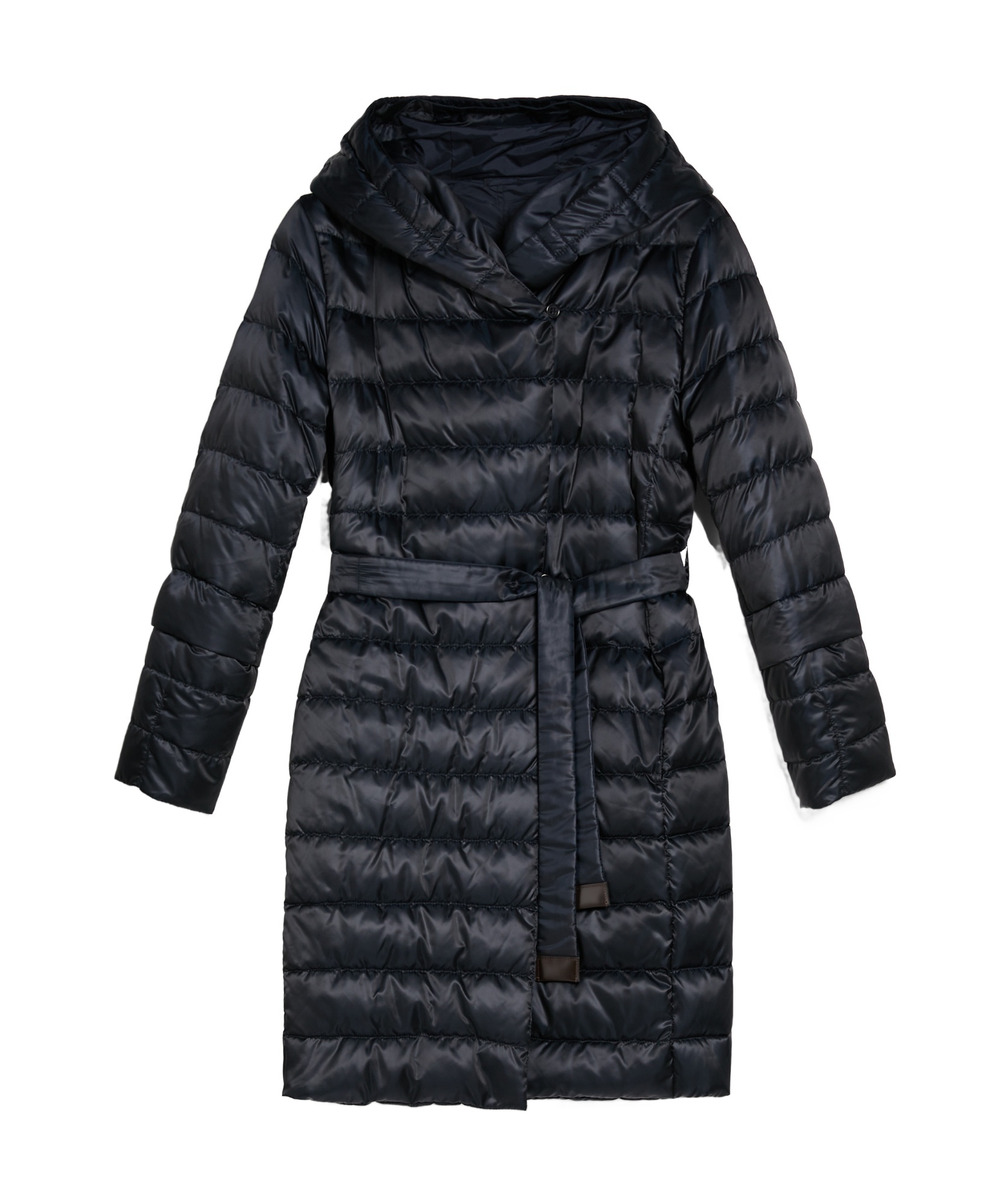 Max Mara Long-sleeved Double-sided Cotton Suit In Black