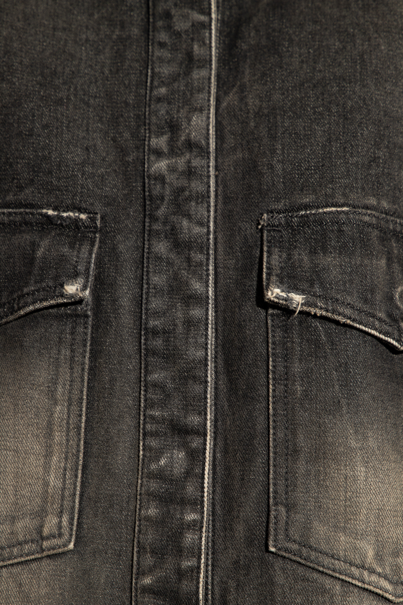 ATTICO BLEACHED-EFFECT DENIM COAT