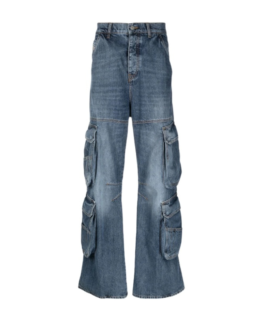 Diesel 'd-sire' Cargo Jeans In Blue