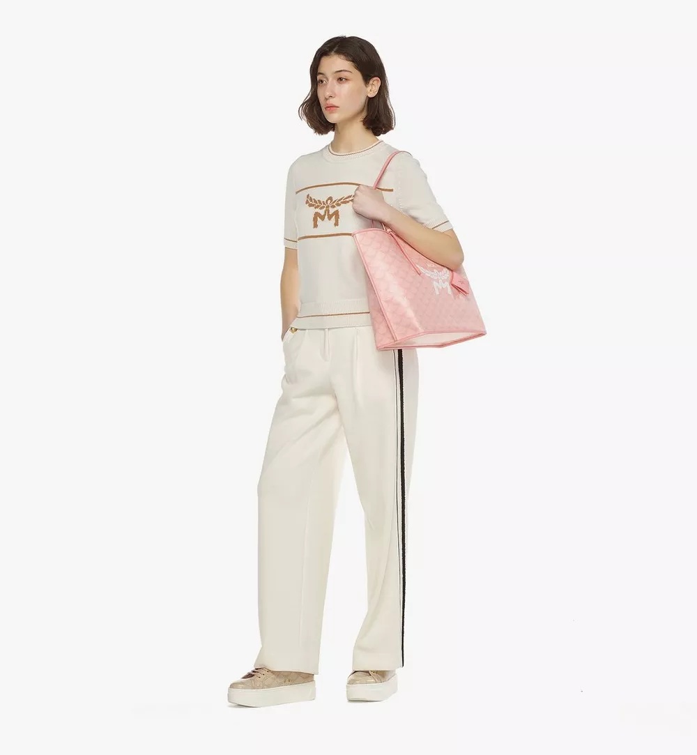 Mcm Himmel Tote Shoulder Bag In Pink