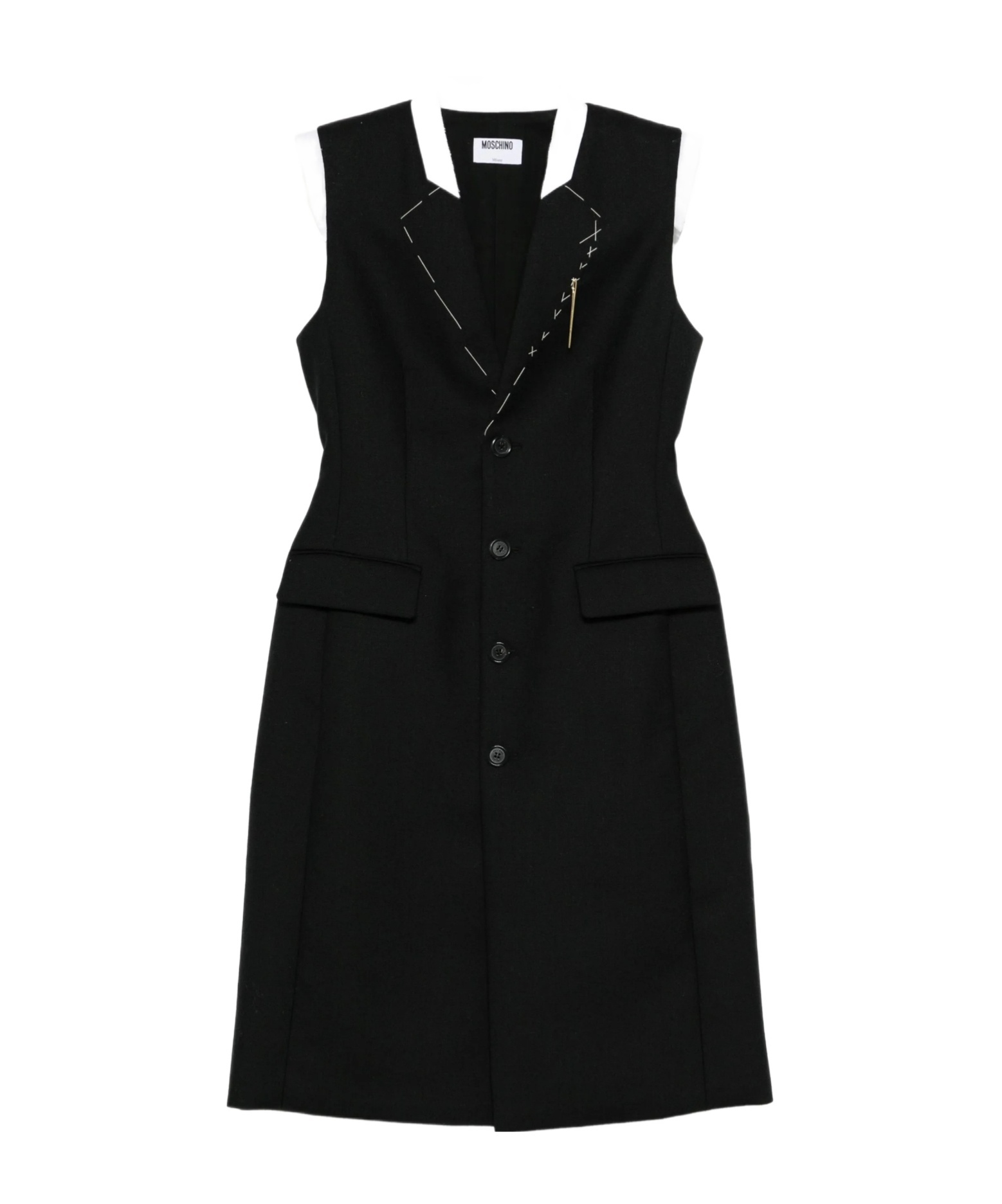 Moschino Buttoned Blazer Dress In Black
