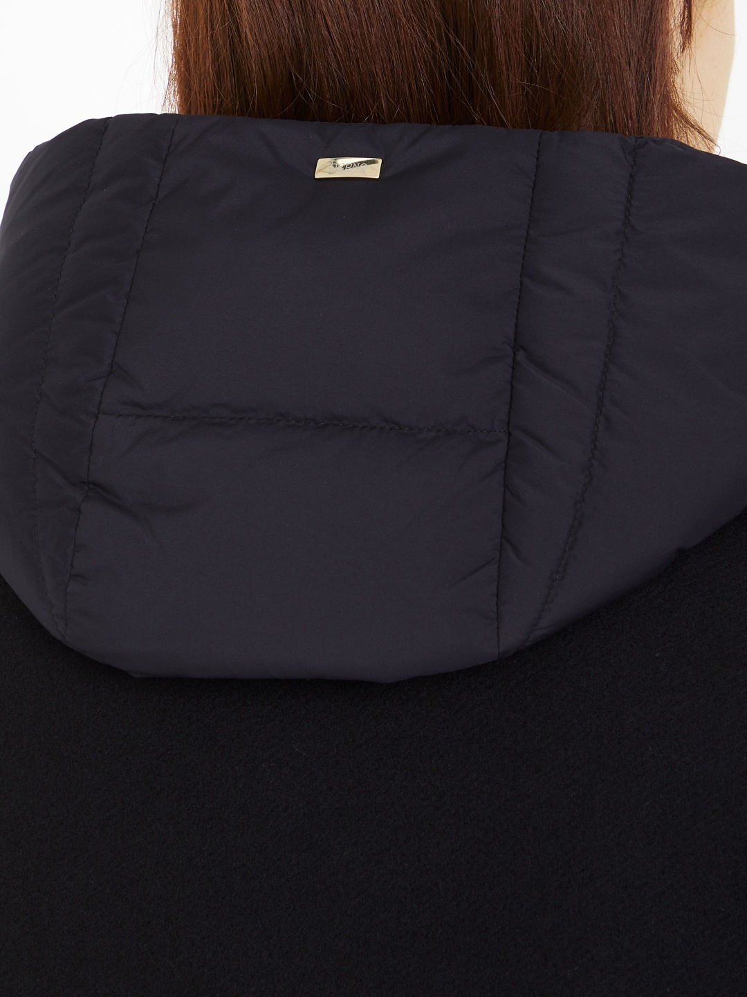 Herno Mix Fabric Medium Jacket In Black