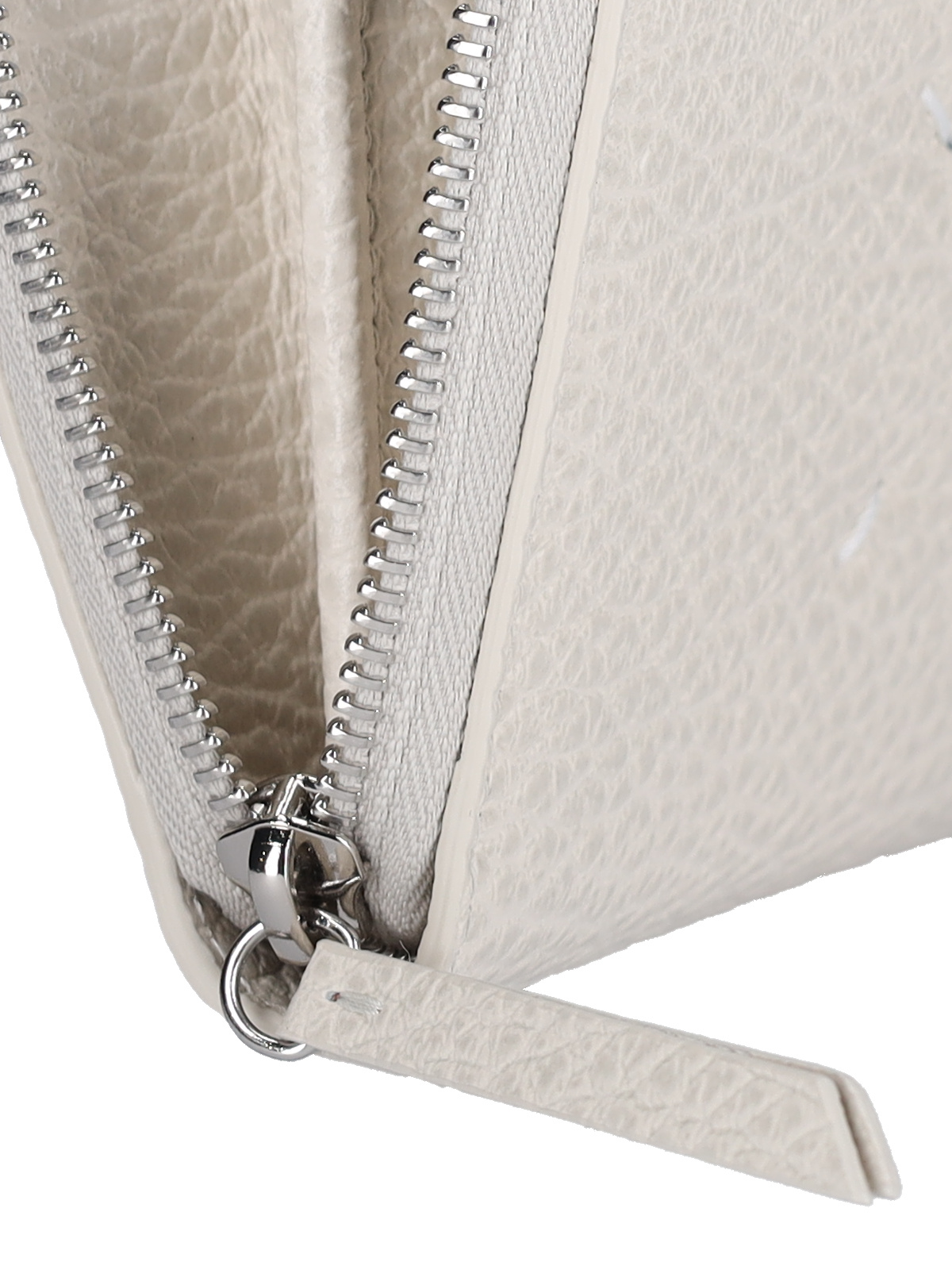 Maison Margiela Four-stitch Logo Zip-up Wallet In White