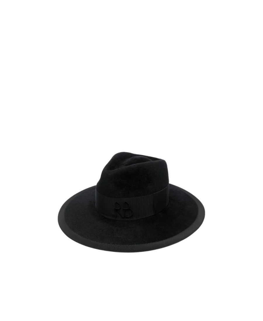 Ruslan Baginskiy Wide Brim Wool Felt Fedora Hat In Black