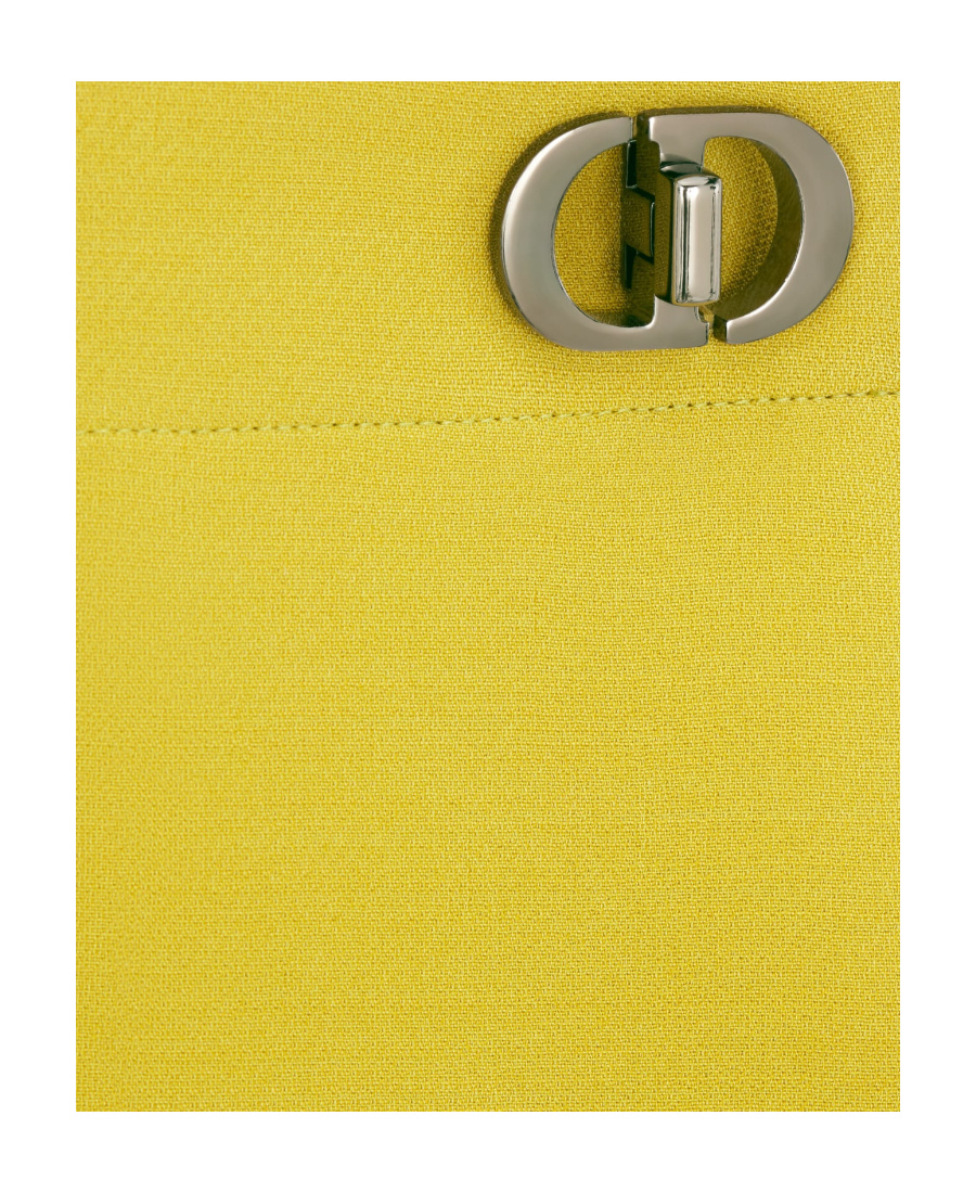 Dior High Waist A-line Shorts With Belt Detail In Yellow