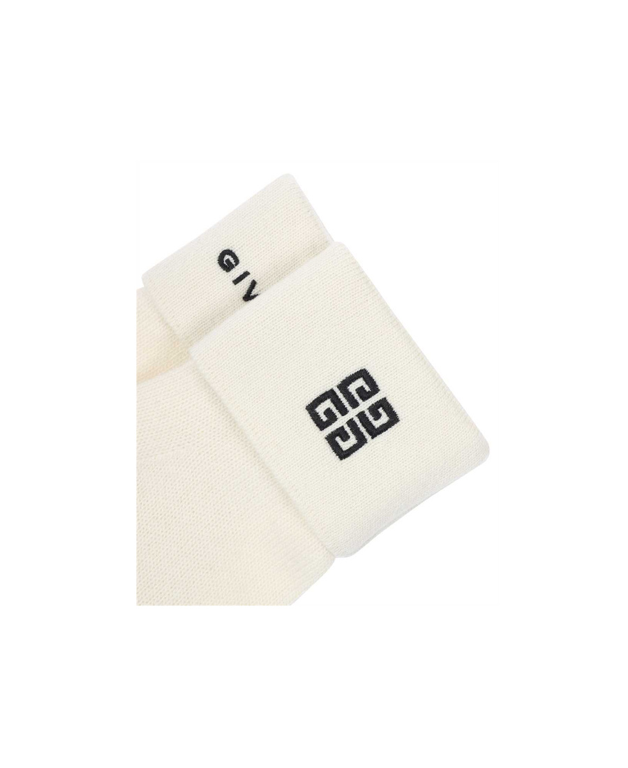 Givenchy Logo Embroidered Gloves In White