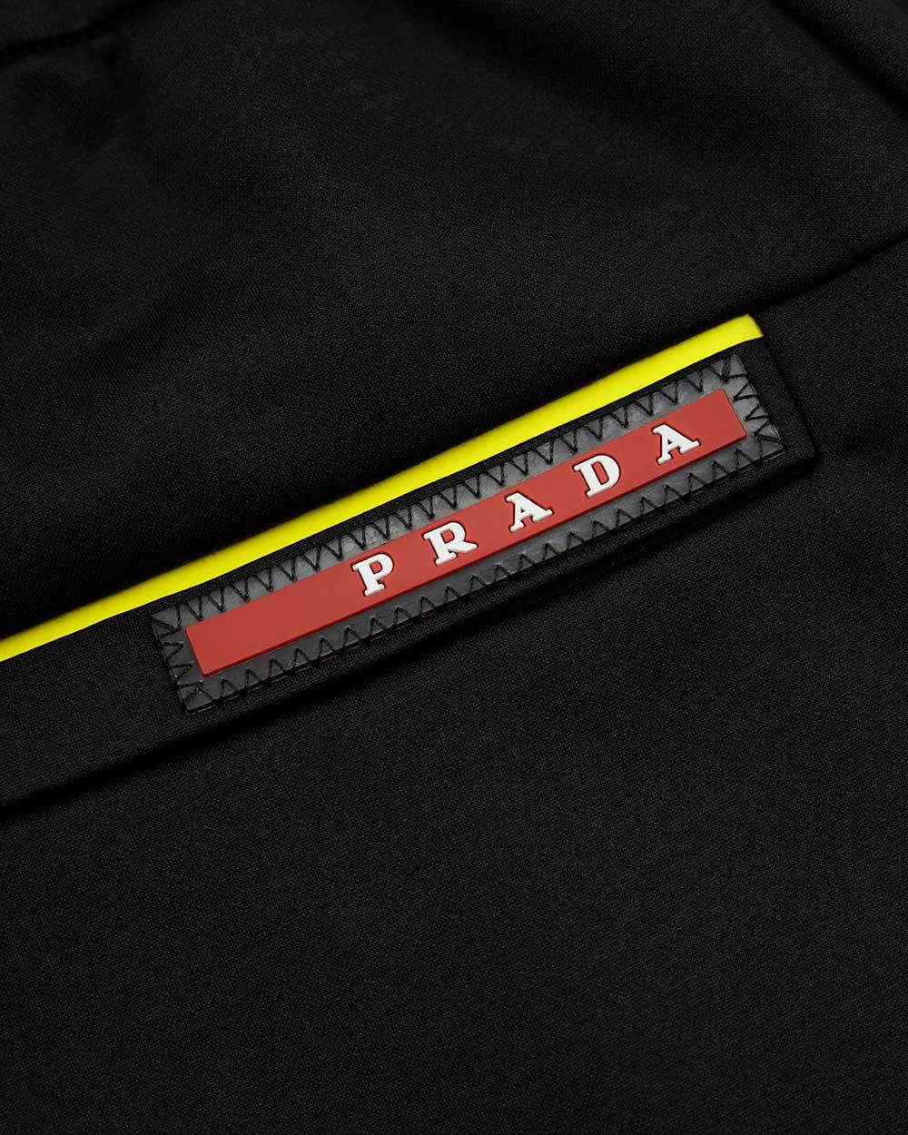 Prada Logo Detail Shorts In Black