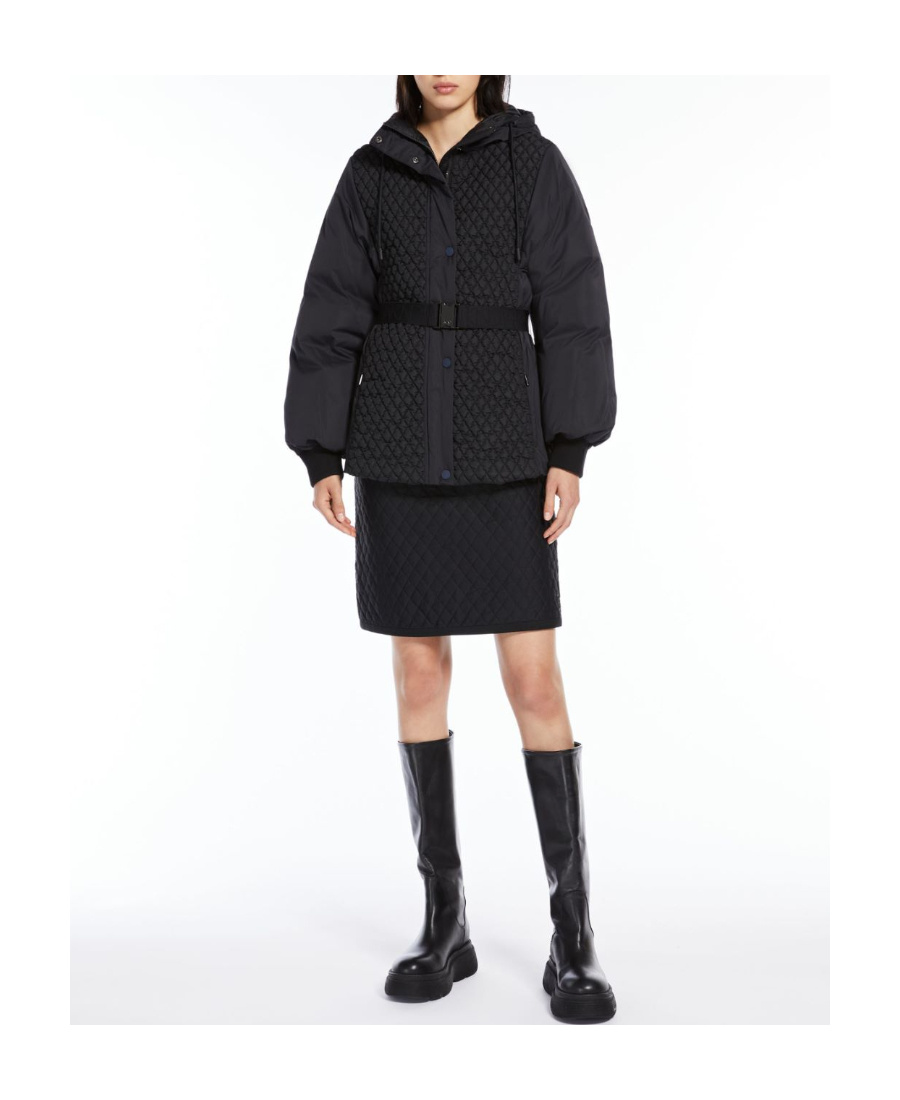 Weekend Max Mara Hooded Down Jacket In Black