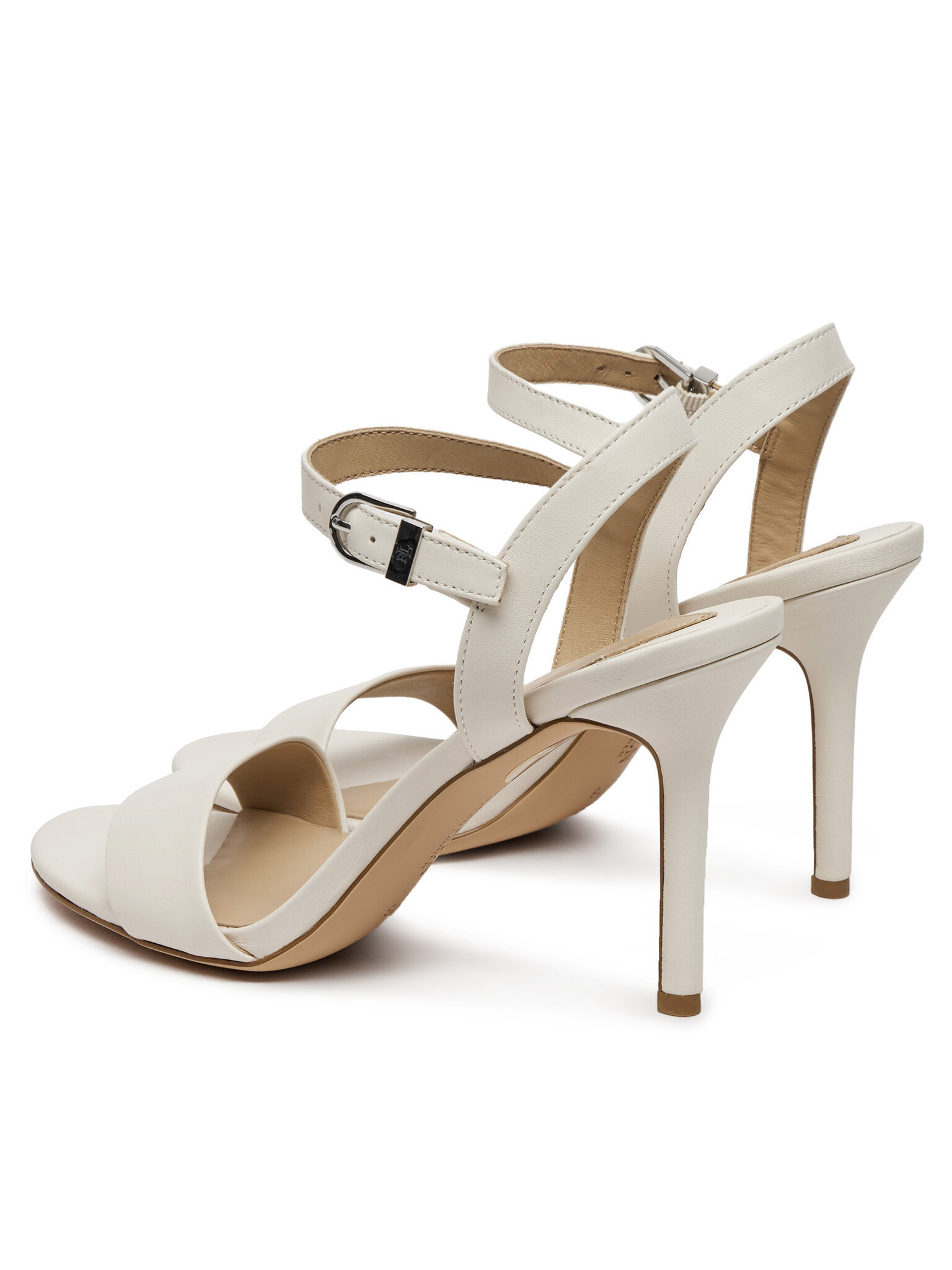 Polo Ralph Lauren Round Toe High Heel Sandals In Gray